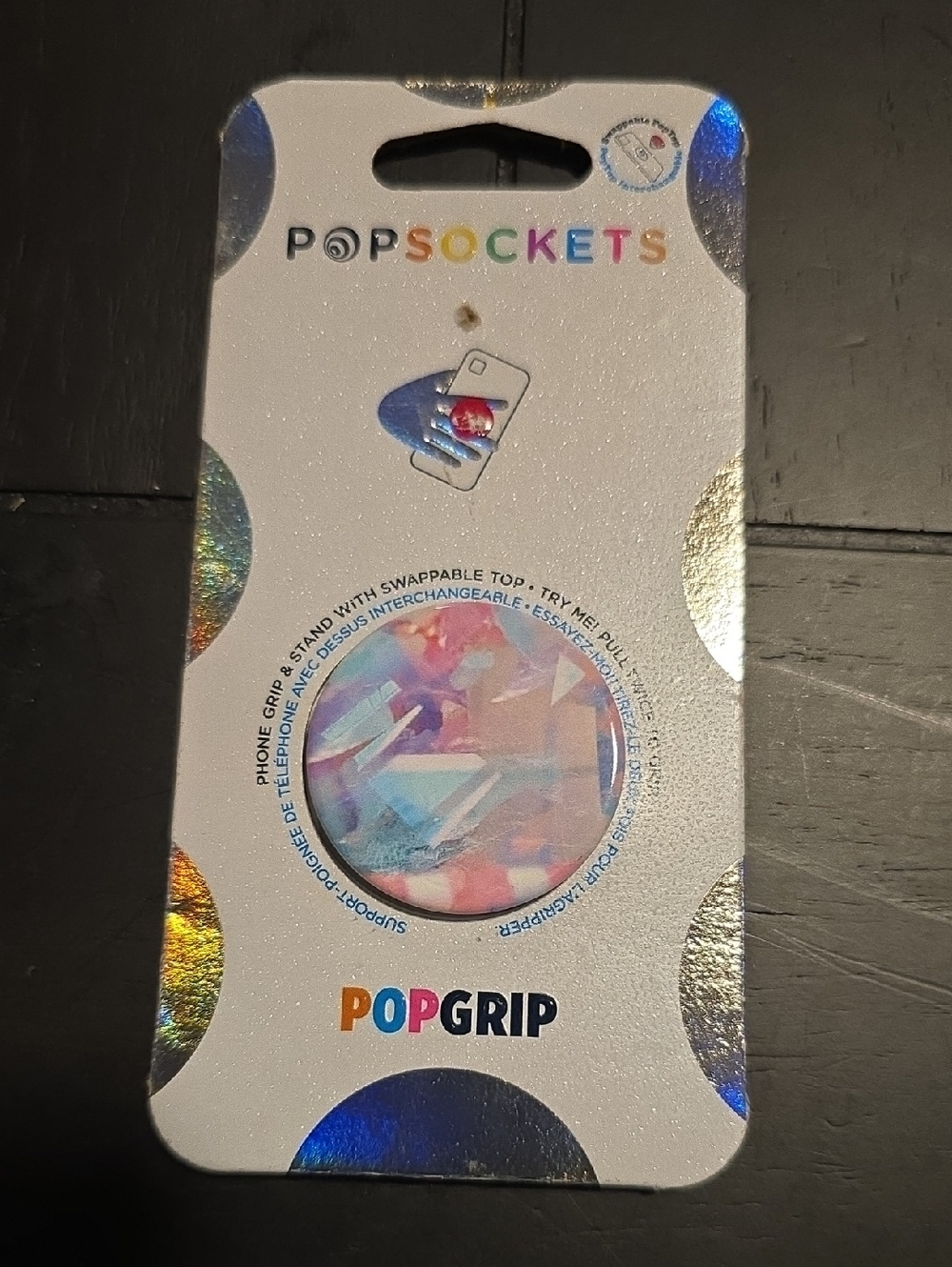 PopSocket PopGrip Phone Grip - Pastel Pink, Blue & Purple Marble